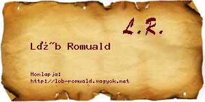 Löb Romuald névjegykártya